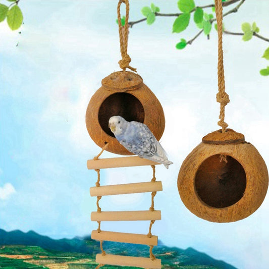 Natural coconut shell bird nest - Xmaker