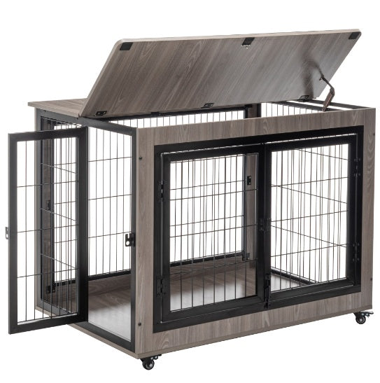 38in Dog Crate Furniture, Large Dog Kennel, - Xmaker