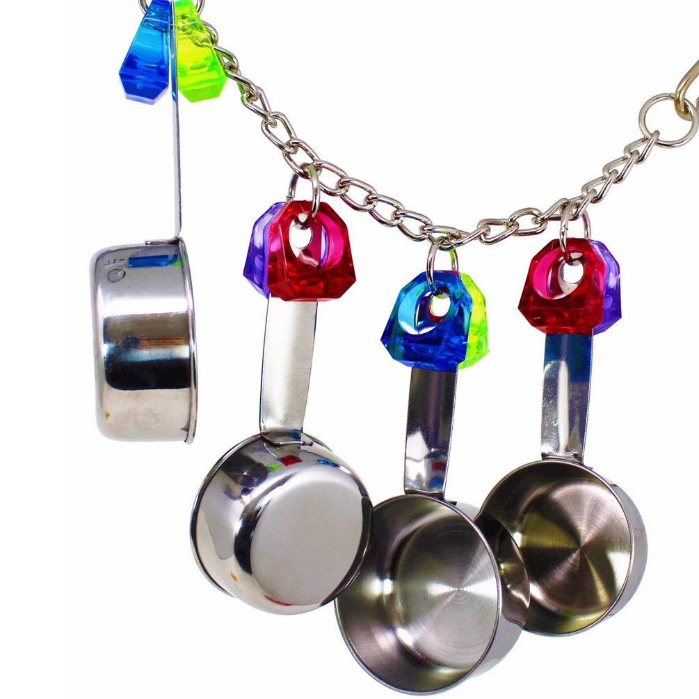 Parrot Bite Stainless Steel Four-pot String Toy - Xmaker