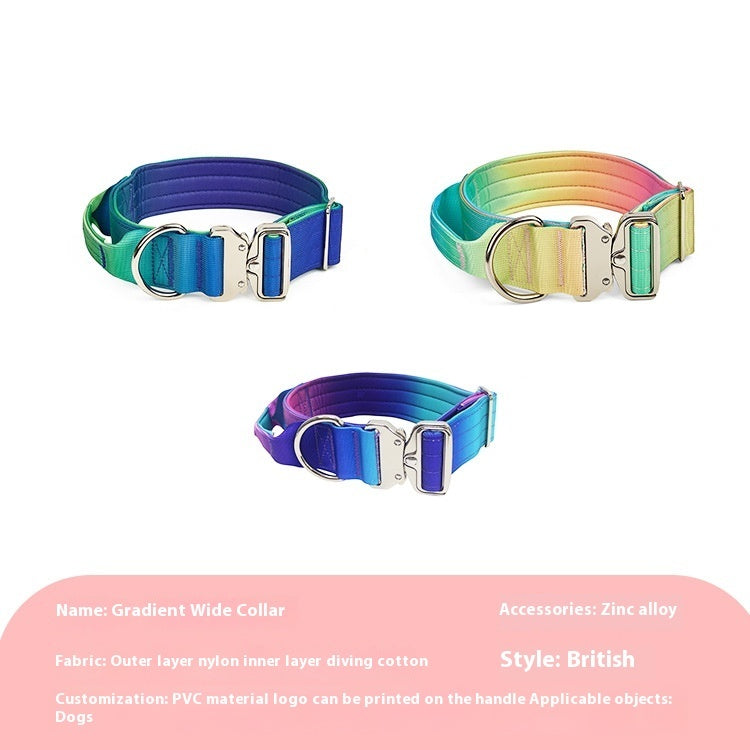 Gradient Collar Widened Pet Accessories Avoid Cutting Into The Neck - Xmaker