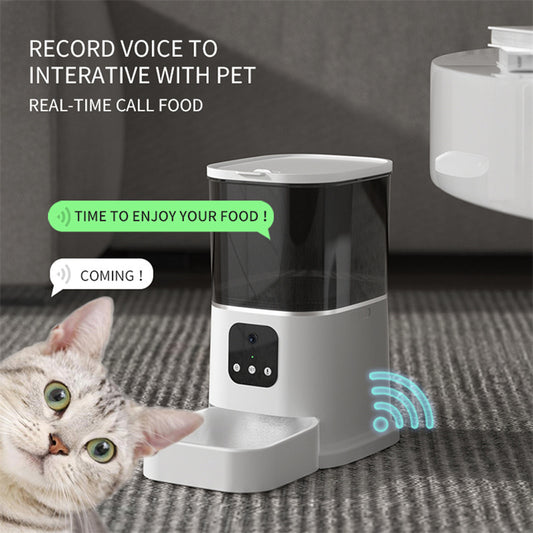 Pet Automatic Feeder Large Capacity Smart Voice Recorder APP Control Timer Feeding Cat Dog Food Dispenser With WiFi Pet Bowl - Xmaker