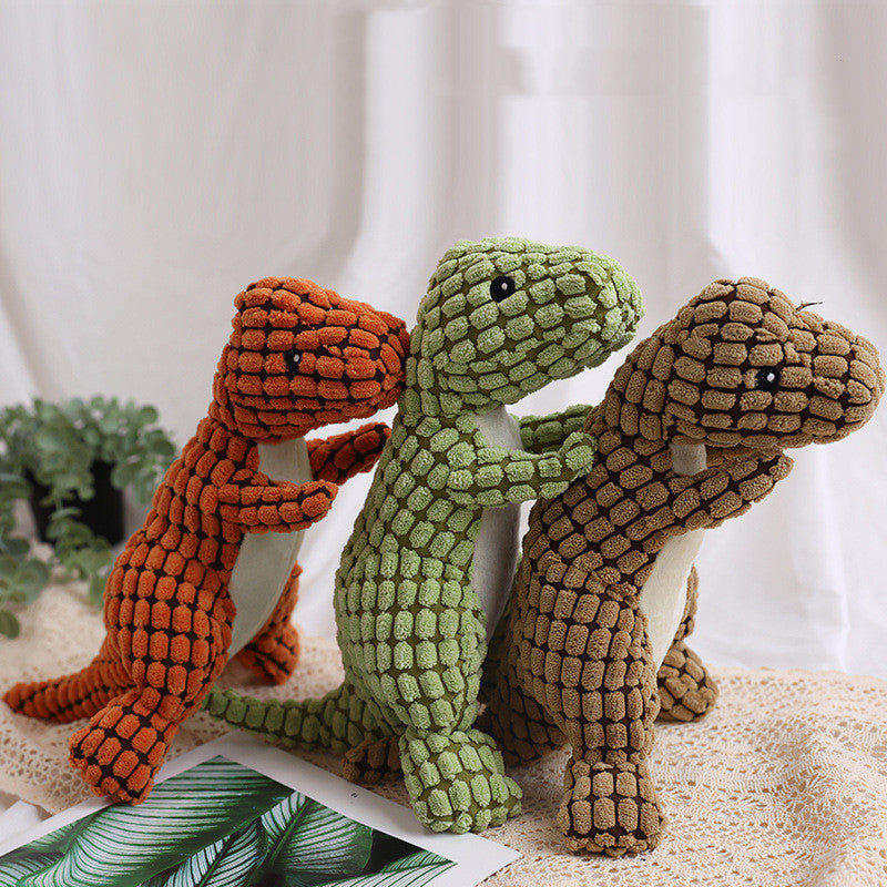 Dog Bite Resistant Plush Sounding Toy Dinosaur - Xmaker