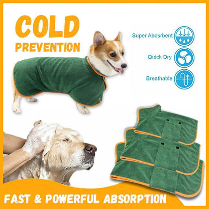 Absorbent Pet Bathrobe With Waist-wrapped Microfiber - Xmaker