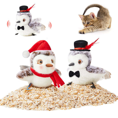 Interactive Cat Plush Toys For Indoor Cats Automatic Flapping Bird Cat Toy USB Rechargeable Electronic Pet Enrichment Toys - Xmaker