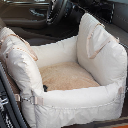 Linen Car Safety Seat Front Dog Bed - Xmaker