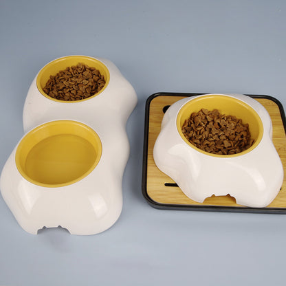 Egg-shaped Pet Bowl Drinking Water Single Bowl Double Bowl Dog Bowls Cute Pet Feeding Bowl Egg Yolk Shaped Food And Water Elevated Bowl Feeder - Xmaker