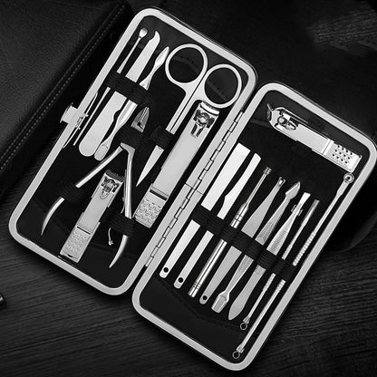 Stainless steel manicure tool set