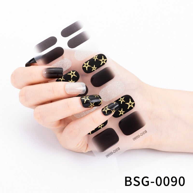 Semi-cured Nail Stickers Gel 3d Bronzing UV Nail Nail Stickers Paper - Xmaker