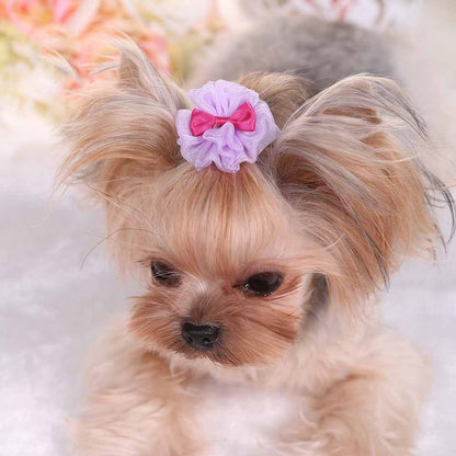 Pet Dog Cute Organza Bubble Hairpin - Xmaker