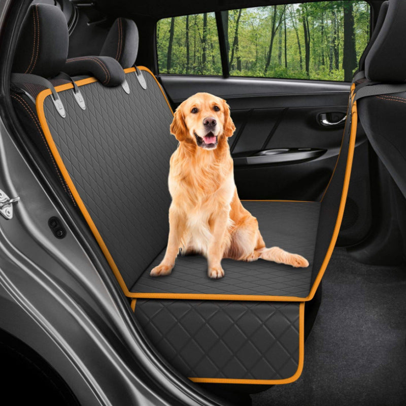 Dog Car Seat Cover View Mesh Pet Carrier Hammock Safety Protector Car Rear Back Seat Mat With Zipper And Pocket For Travel - Xmaker