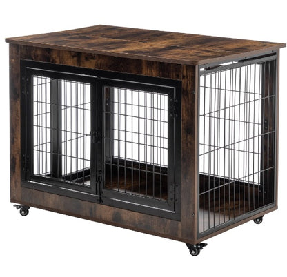 38in Dog Crate Furniture, Large Dog Kennel - Xmaker