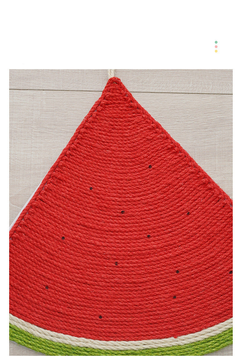 Cat Supplies Watermelon Cat Linen Mat Cat Daily Necessities Sisal Cat Claw Board - Xmaker