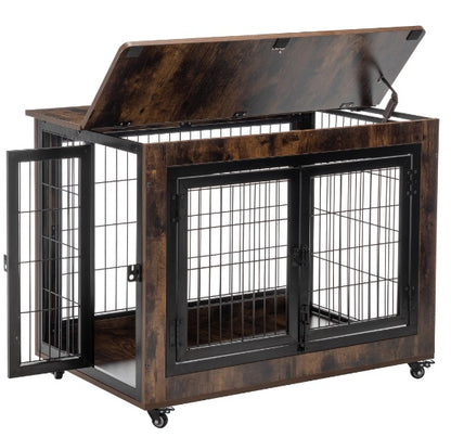 38in Dog Crate Furniture, Large Dog Kennel - Xmaker