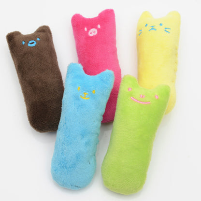 Cute Interactive Pets Teeth Grinding Catnip Toys Claws Thumb Bite Cat mint - Xmaker