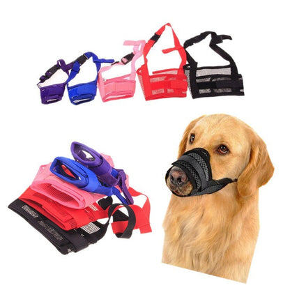 Magic Sticky Pet Nylon Mesh Dog Muzzle Cover - Xmaker