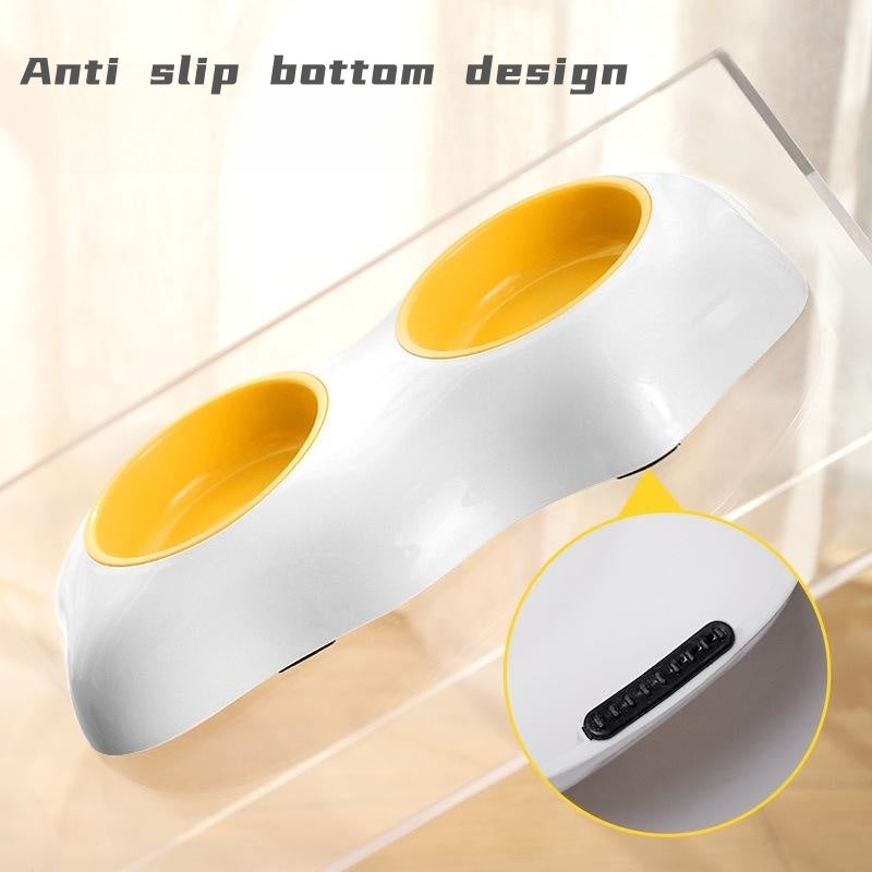 Egg-shaped Pet Bowl Drinking Water Single Bowl Double Bowl Dog Bowls Cute Pet Feeding Bowl Egg Yolk Shaped Food And Water Elevated Bowl Feeder - Xmaker