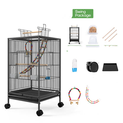 Parrot Xuanfeng Bird Cage With Feeder Toy Grass Nest Breeding Box - Xmaker