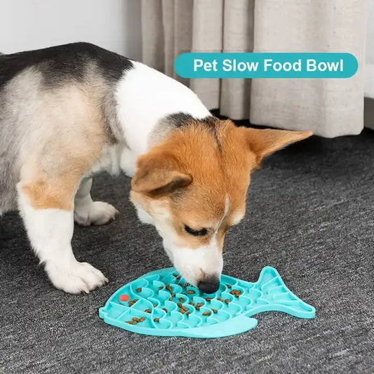 Silicone Lick Mat For Pet Dogs Slow Food Plate Rice Bowl For Small Medium Dog Anti Gulping Choking Feeder Puppy Treat Dispenser - Xmaker