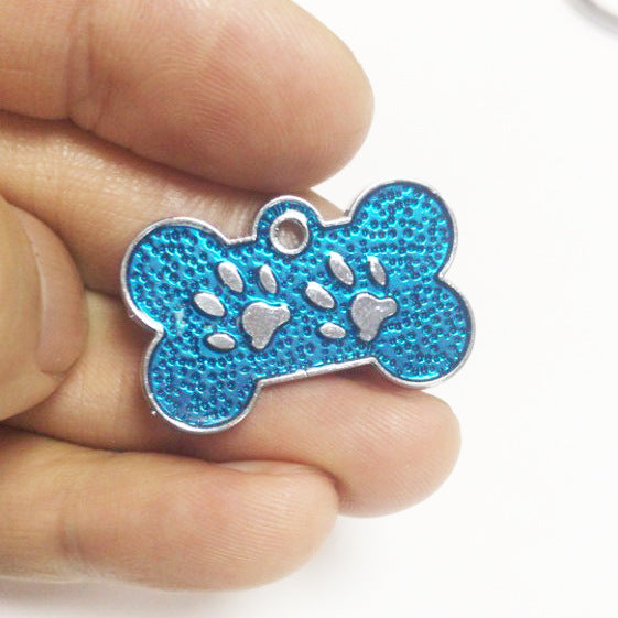 Zinc Alloy Metal Pet Tag Zinc Alloy Identity Brand Glitter Footprint Engraving Dog Tag - Xmaker