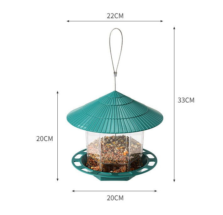 Outdoor Garden Hanging Transparent Bird Feeder - Xmaker