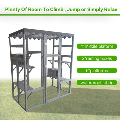 Wooden Wildcat Shelter Enclosure - Xmaker