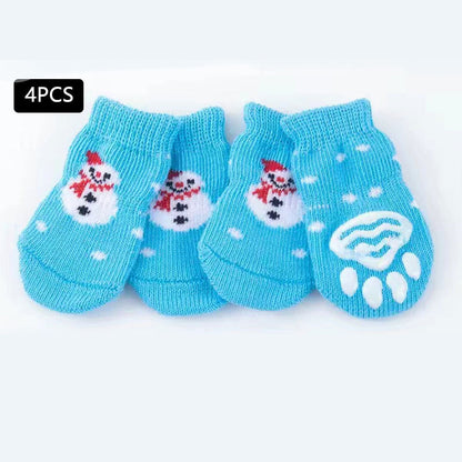 Christmas Pet Dog Socks Santa Claus Elk - Xmaker