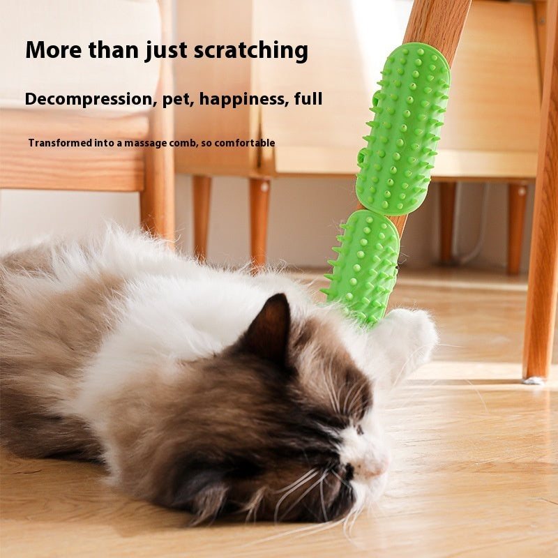 Pets Cat Hair Removal Massage Comb Cats Scratching Rubbing Brush Kitten Grooming Self Cleaning Wall Corner Cat Scratcher Combs Pet Products - Xmaker