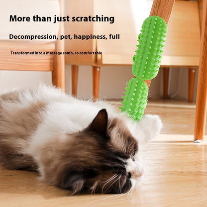 Pets Cat Hair Removal Massage Comb Cats Scratching Rubbing Brush Kitten Grooming Self Cleaning Wall Corner Cat Scratcher Combs Pet Products - Xmaker