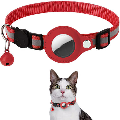 Reflective Collar Waterproof Holder Case For Airtag Air Tag Airtags Protective Cover Cat Dog Kitten Puppy Nylon Collar - Xmaker