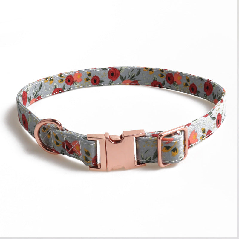 Pet Collar Full Metal Rose Gold Buckle Bow Collar - Xmaker