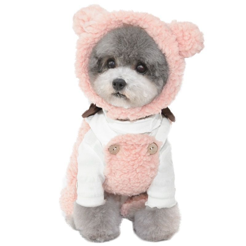 Pet Hat Bear Plush Hood Photo Headwear Dress Up Accessories - Xmaker