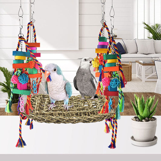 Parrot Toys Climbing Net Hammock Medium And Large Toy Bird Cage - Xmaker