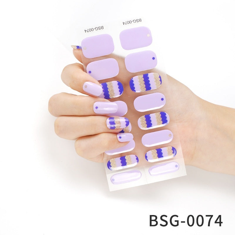 Semi-cured Nail Stickers Gel 3d Bronzing UV Nail Nail Stickers Paper - Xmaker