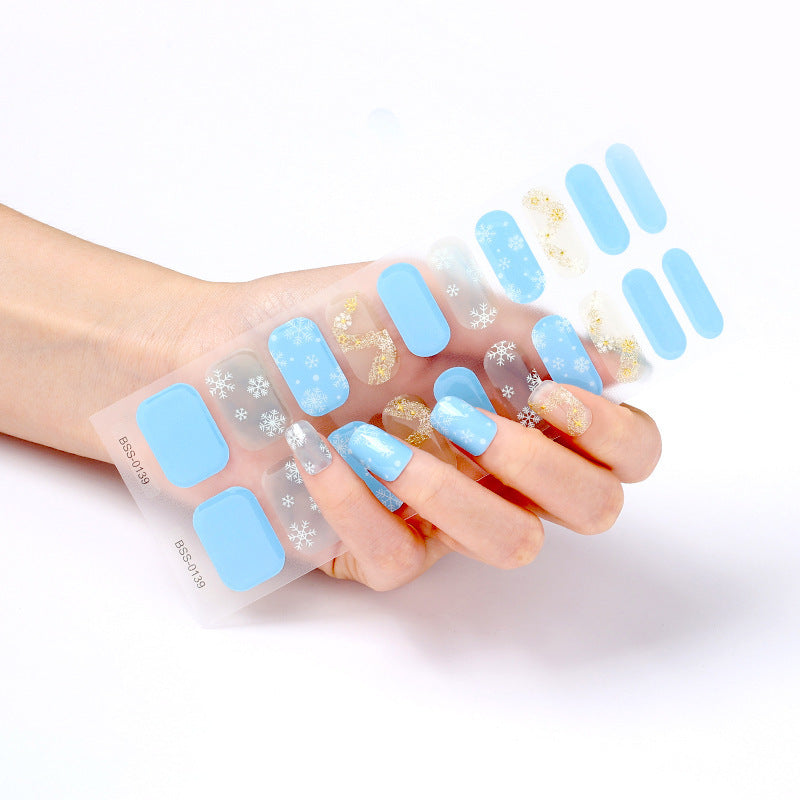 Gel Nail Stickers 3d Semi-cured Nail Stickers UV Nail Semi-baked Nail Stickers Paper - Xmaker