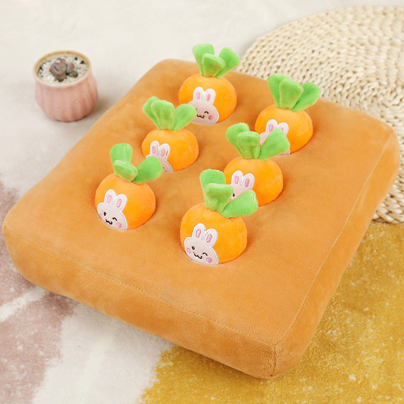 Carrot Pulling Doll Simulation Vegetable Field Plush Toy Pet Dog Cat Sniffing Toy Pet Products - Xmaker