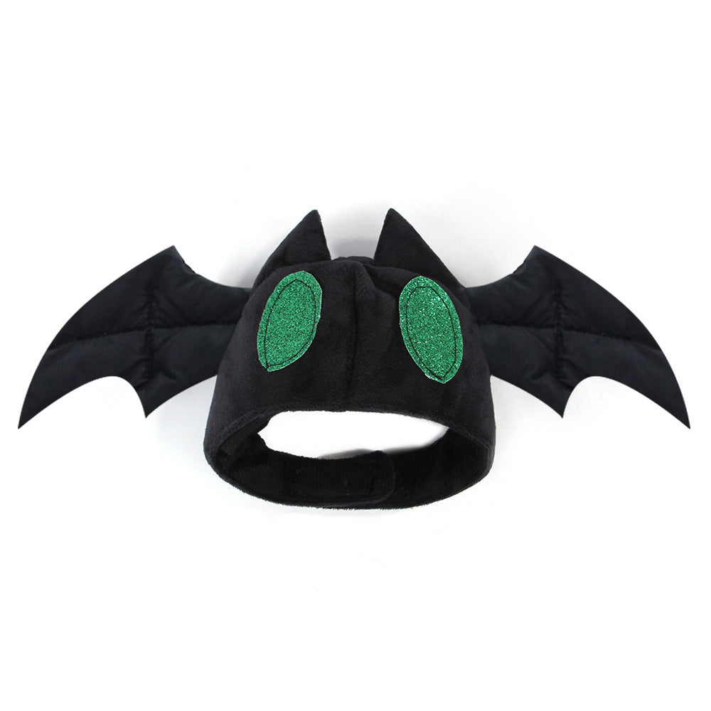 Pet Halloween Hat Teddy Dress Up Bat Headdress Cat Hat Cat Head - Xmaker