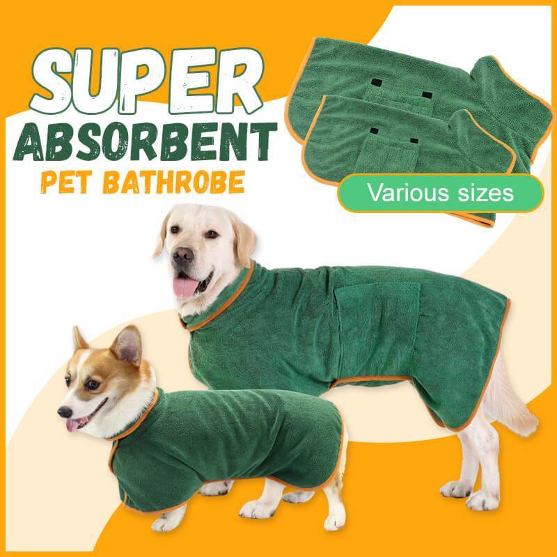 Absorbent Pet Bathrobe With Waist-wrapped Microfiber - Xmaker