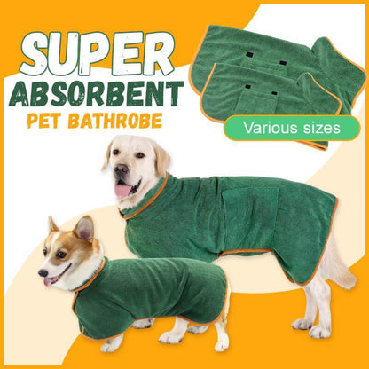 Absorbent Pet Bathrobe With Waist-wrapped Microfiber - Xmaker