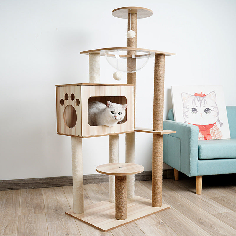 Cat Crawl Nest Scratching Board Tree Supplies Pet Toy Space Capsule - Xmaker