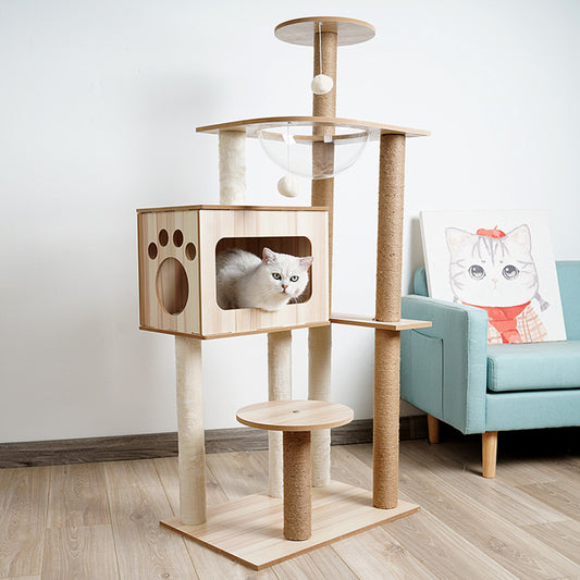 Cat Crawl Nest Scratching Board Tree Supplies Pet Toy Space Capsule - Xmaker