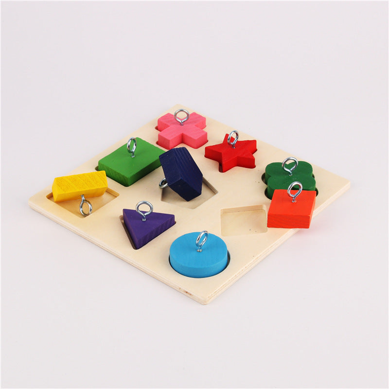 Parrot Training Toy 9 Color Wooden Blocks - Xmaker