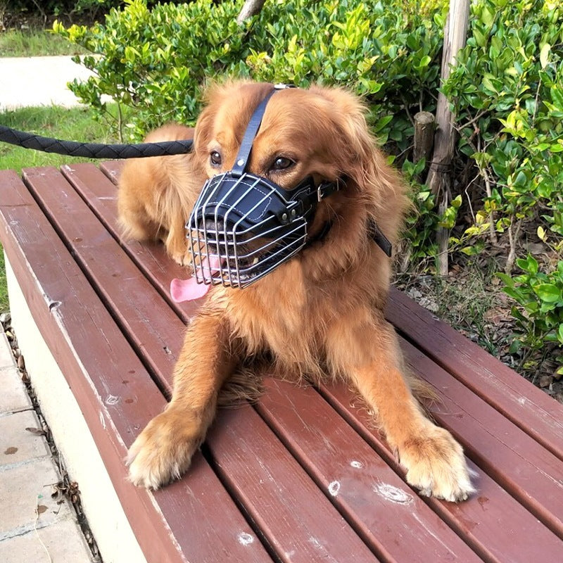 Dog Muzzle Adjustable Basket Soft Straps Rubber Pet Anti-bite Muzzle - Xmaker