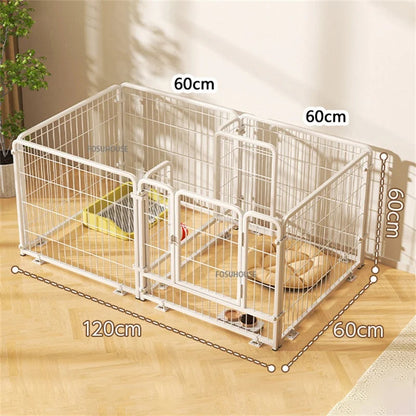 Modern Simple Iron Pet Fence Dog Cage Indoor Guardrail Fence Kennel - Xmaker