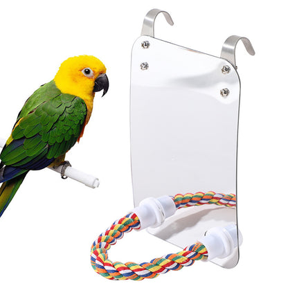 Parrot Toy Acrylic Bird With Mirror - Xmaker