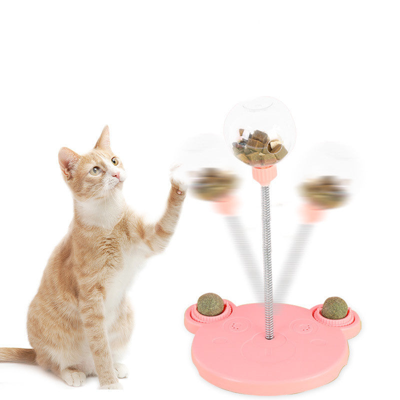 Pet Feeder Cat Toy Pets Leaking Food Ball Self-Playing Tumbler Funny Swing Feeder Puzzle Toys Playing Training Dispenser Bowl - Xmaker