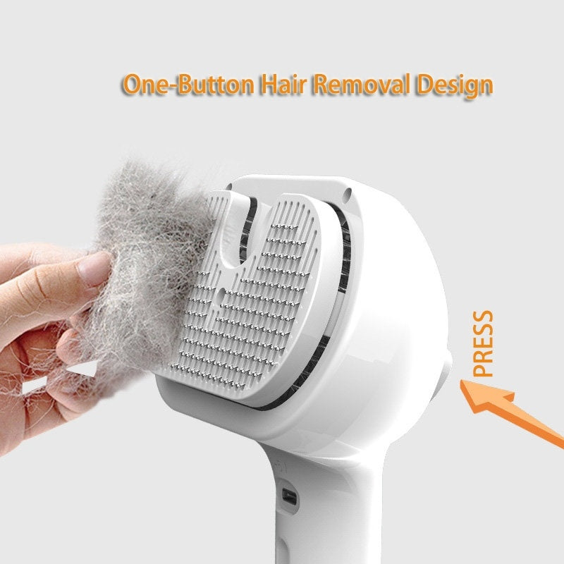 Pet Comb Self Cleaning Pets Hair Remover Brush For Dogs Grooming Tools Dematting Comb Built-in Mist Humidifier Pet Products - Xmaker