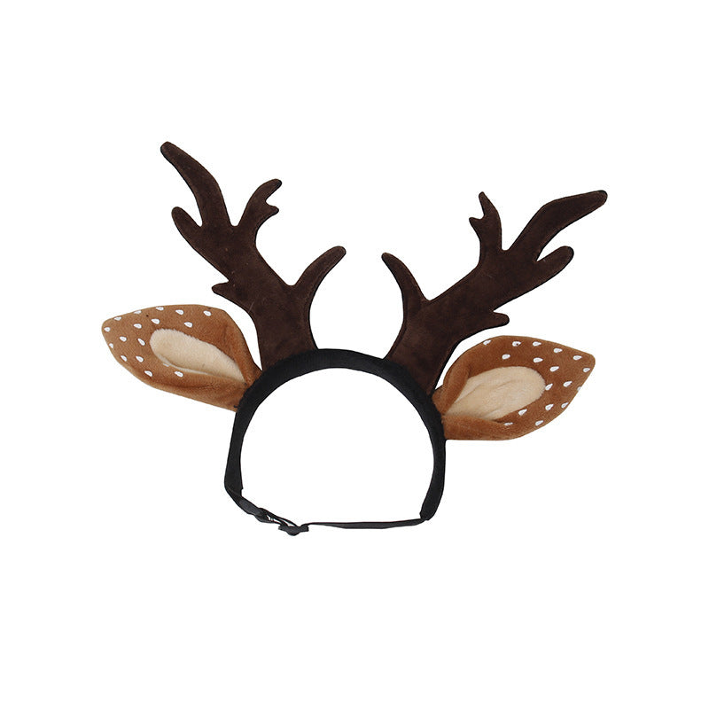 Cute Plush Pet Christmas Antler Headband - Xmaker