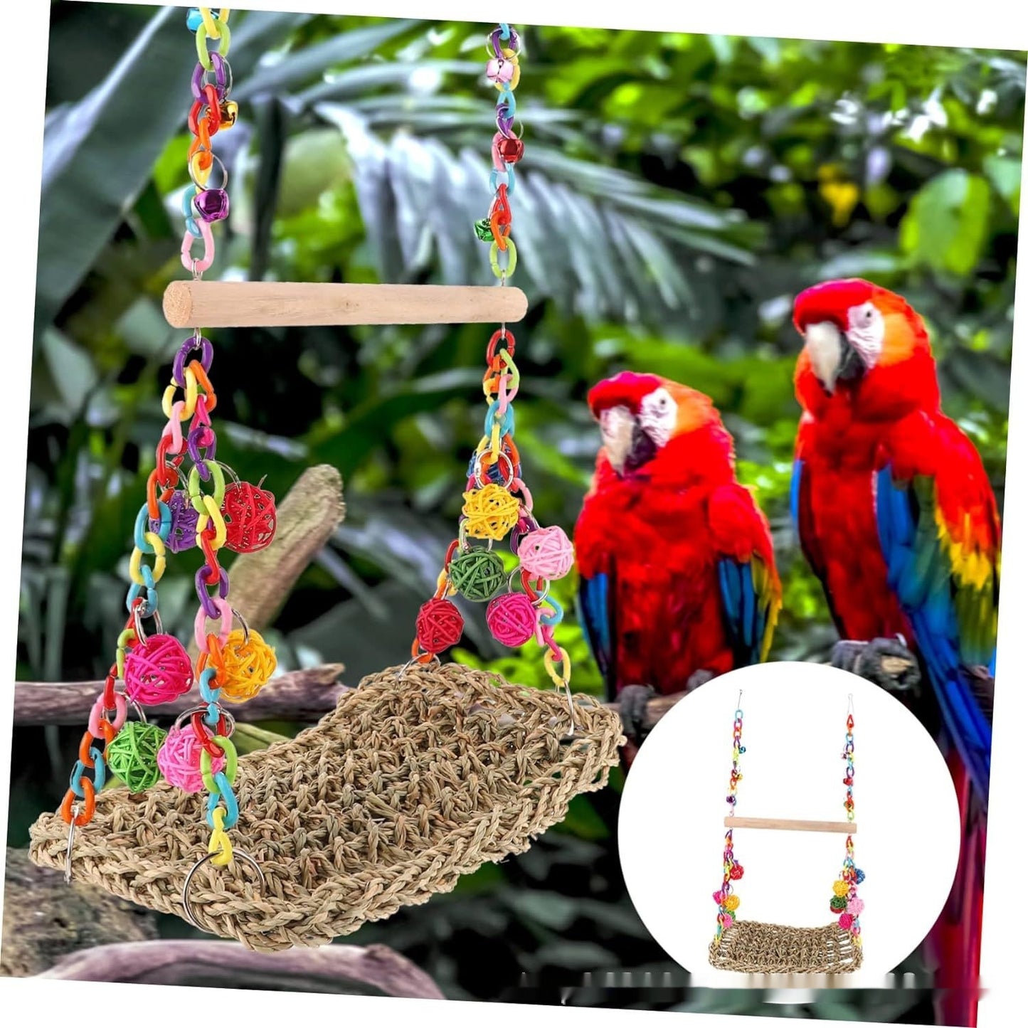 Parrot Toys Climbing Net Hammock Medium And Large Toy Bird Cage - Xmaker