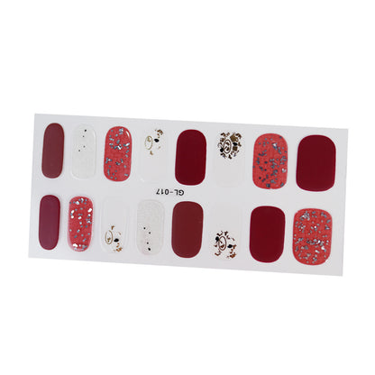 Bronzing Cat's Eye Letters Color Nail Polish Film Nail Stickers Full Stickers - Xmaker