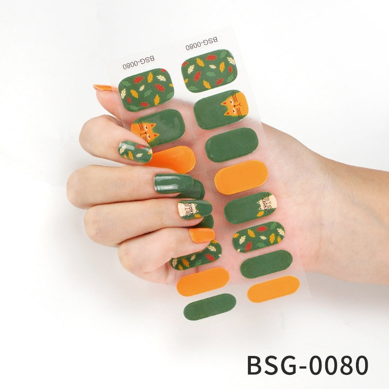 Semi-cured Nail Stickers Gel 3d Bronzing UV Nail Nail Stickers Paper - Xmaker